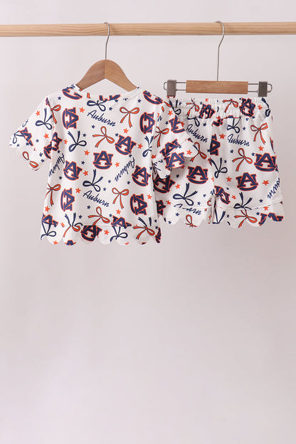 Auburn Scalloped Shorts Girls Set