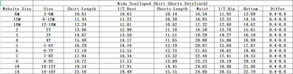 Auburn Scalloped Shorts Girls Set