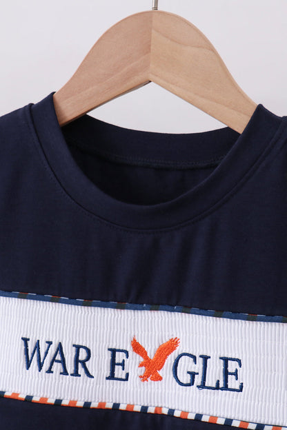 Conjunto corto fruncido con águila de guerra de Auburn