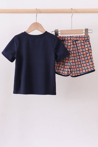 Conjunto corto fruncido con águila de guerra de Auburn