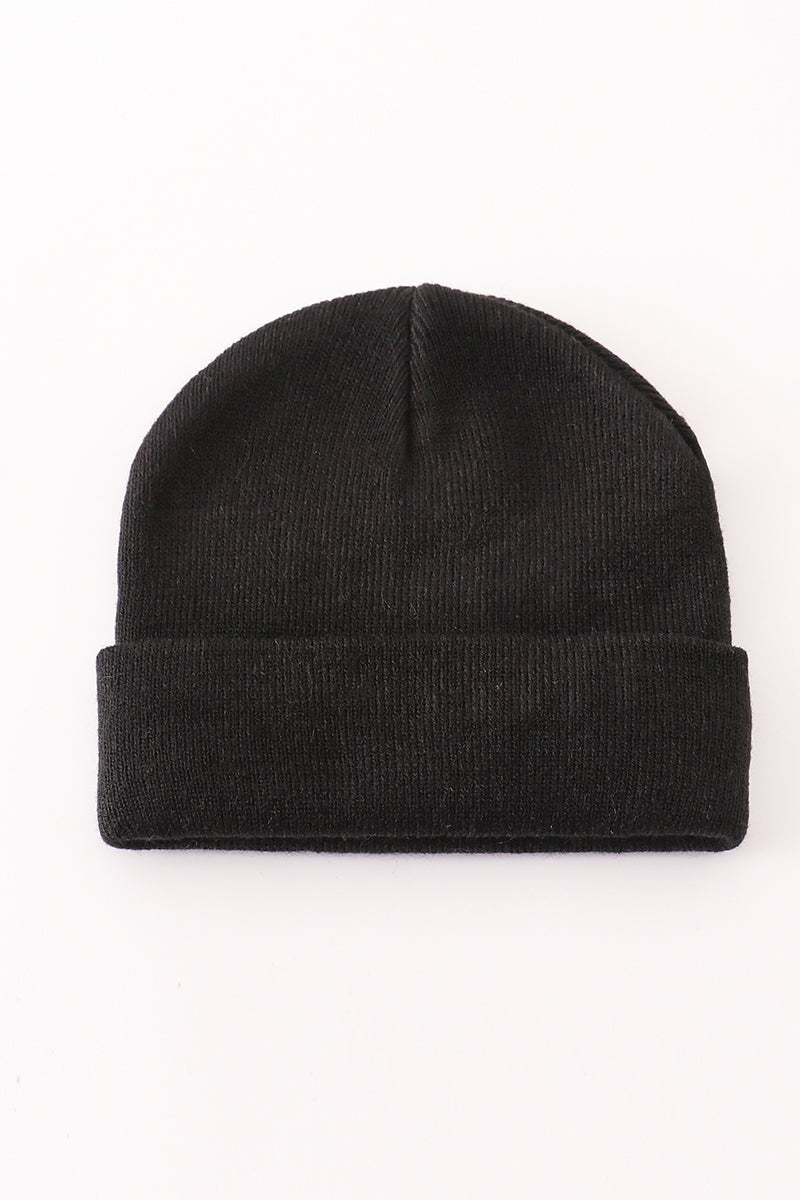 Black ribbed basic knit beanie - Ella Jane Lifestyle Boutique