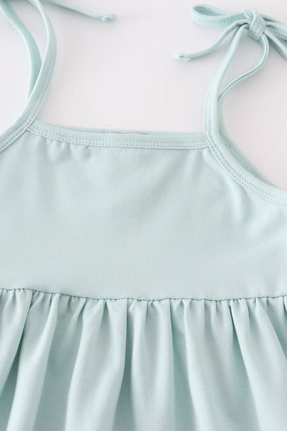 Blue checkered strap girl set - Ella Jane Lifestyle Boutique