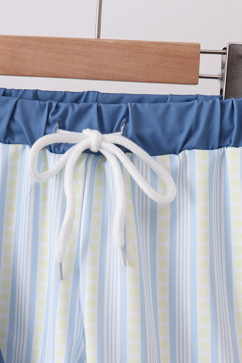 Blue shark boy's 2pc swimsuit