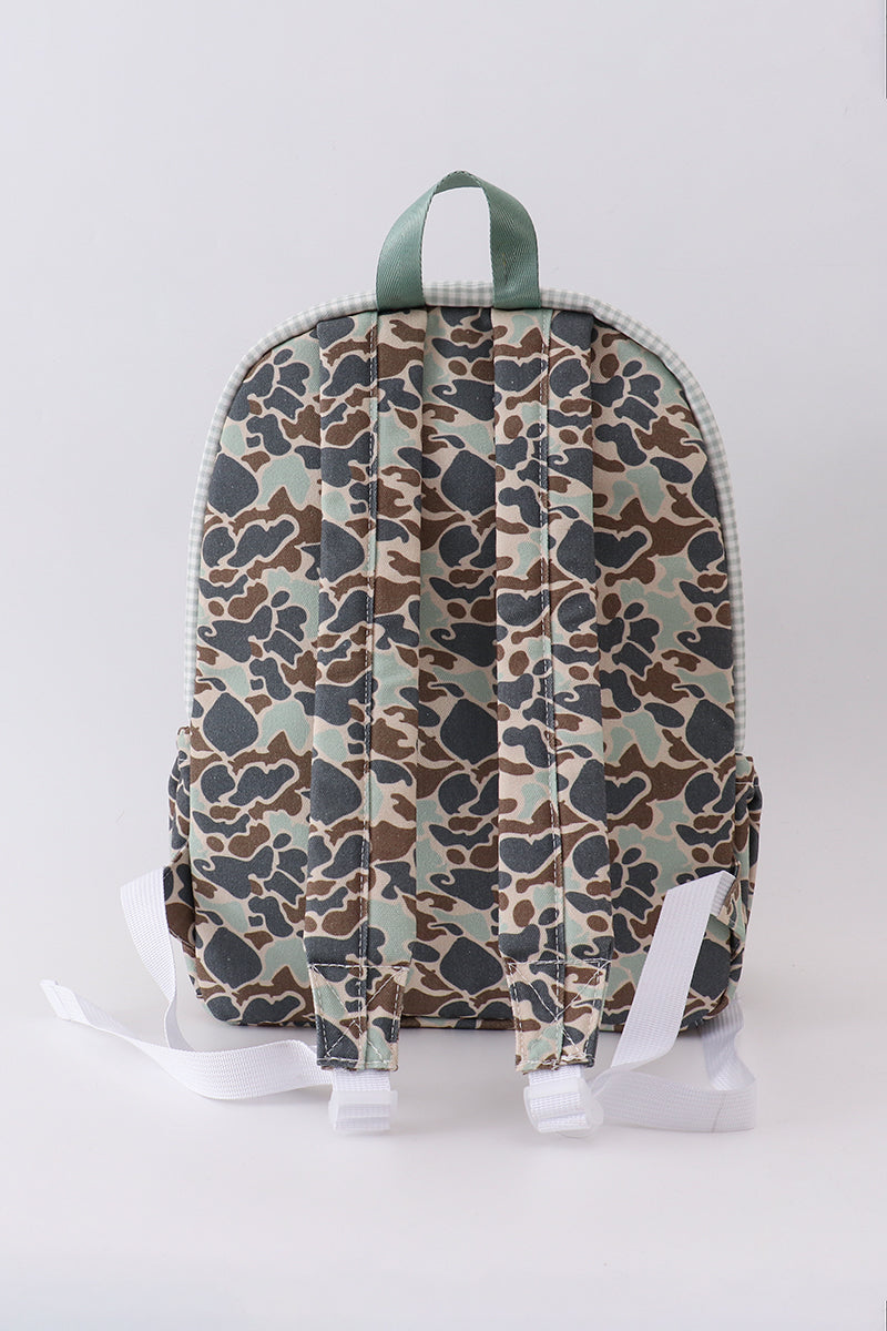 Mochila con estampado de ciervos y camuflaje