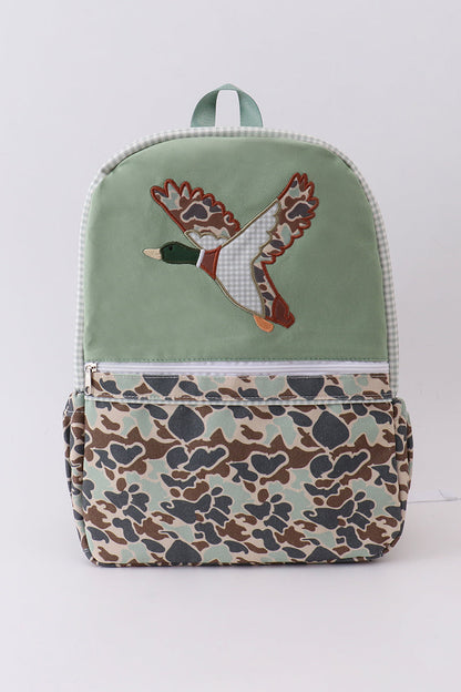 Mochila con estampado de pato de camuflaje