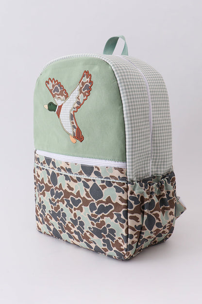 Mochila con estampado de pato de camuflaje