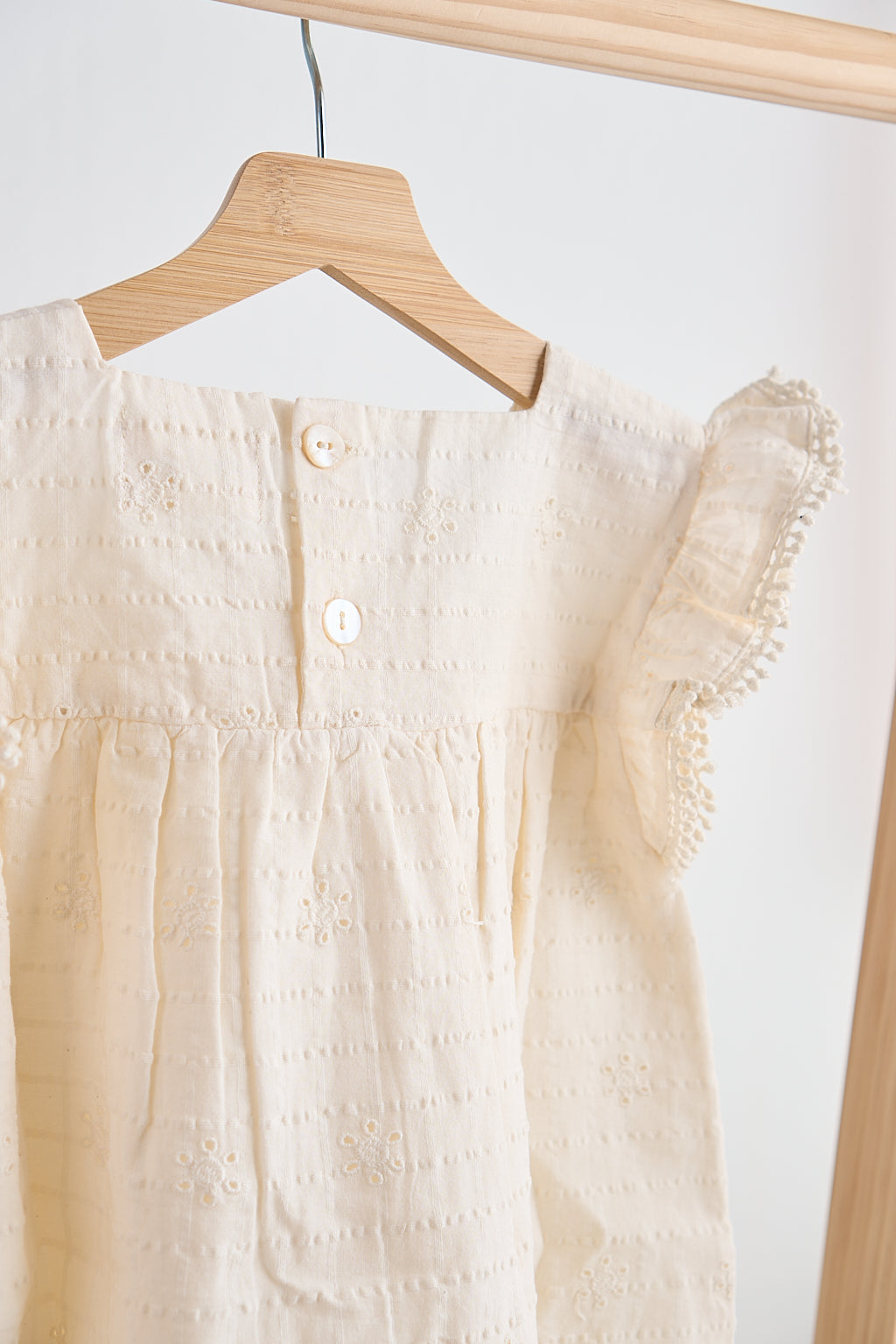 White lace flutter sleeve girl dress - Ella Jane Lifestyle Boutique