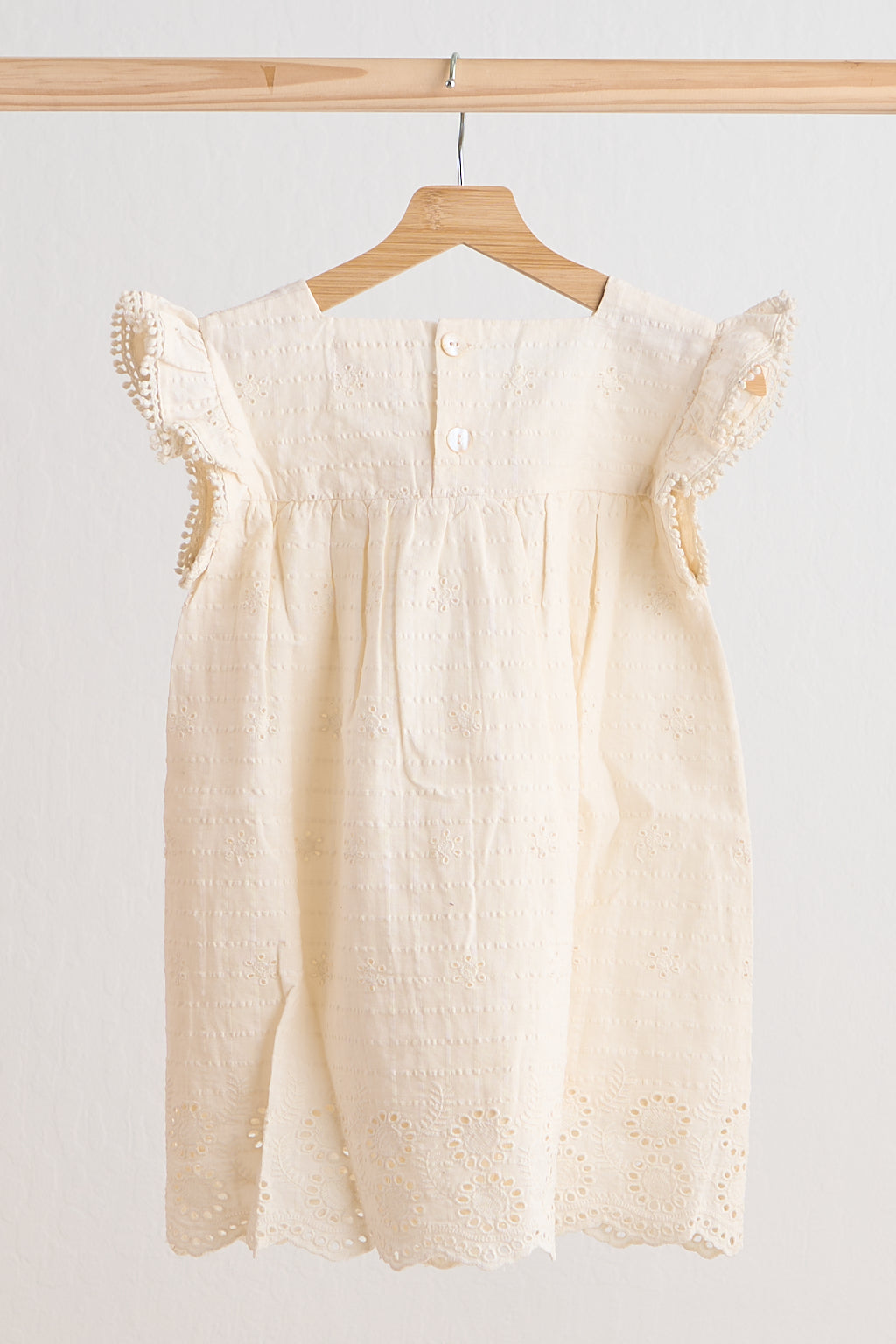 White lace flutter sleeve girl dress - Ella Jane Lifestyle Boutique