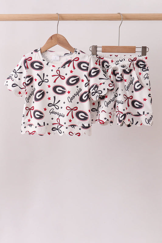Georgia Scalloped Shorts Girls Set