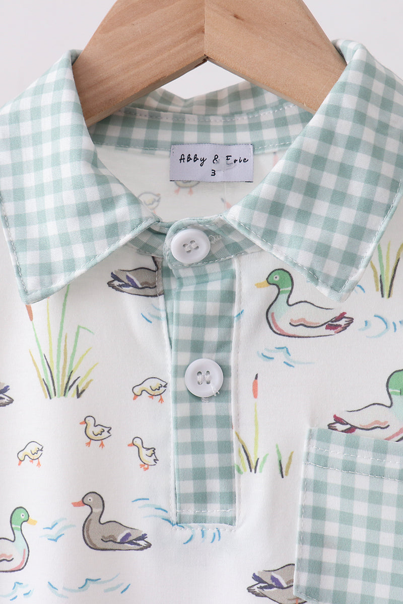 Green Duck Knit Boys Set