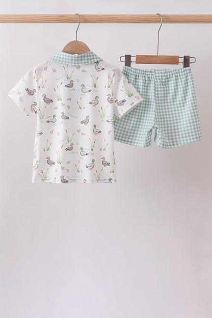 Green Duck Knit Boys Set