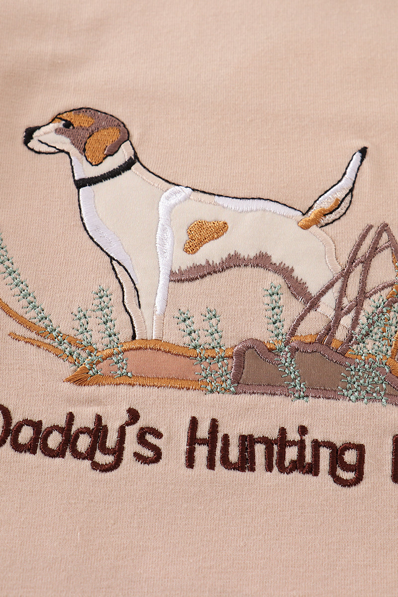 Daddy's hunting buddy embroidery boy top - Ella Jane Lifestyle Boutique