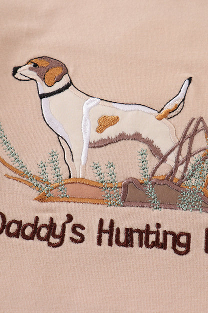 Daddy's hunting buddy embroidery boy top - Ella Jane Lifestyle Boutique