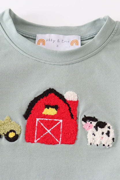 Sage farm french knot boy set