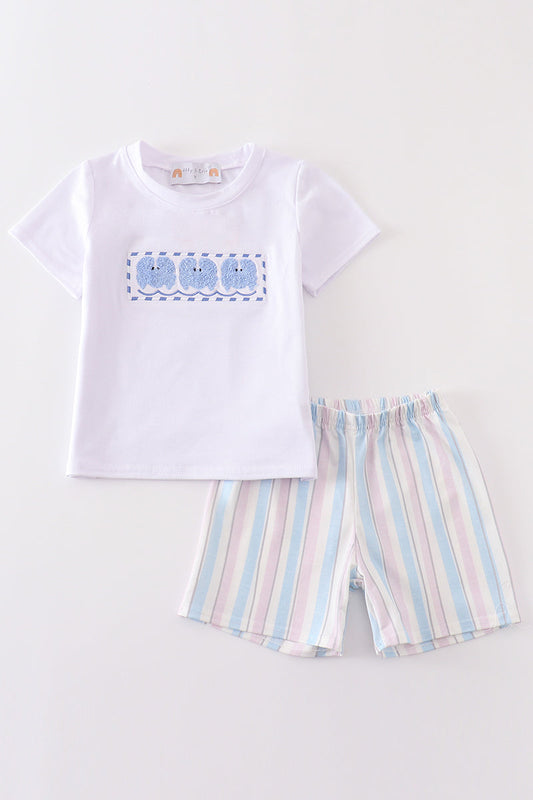 Conjunto de niño con nudo francés de cangrejo