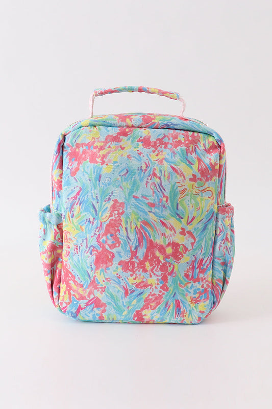 Green floral ruffle lunch bag - Ella Jane Lifestyle Boutique