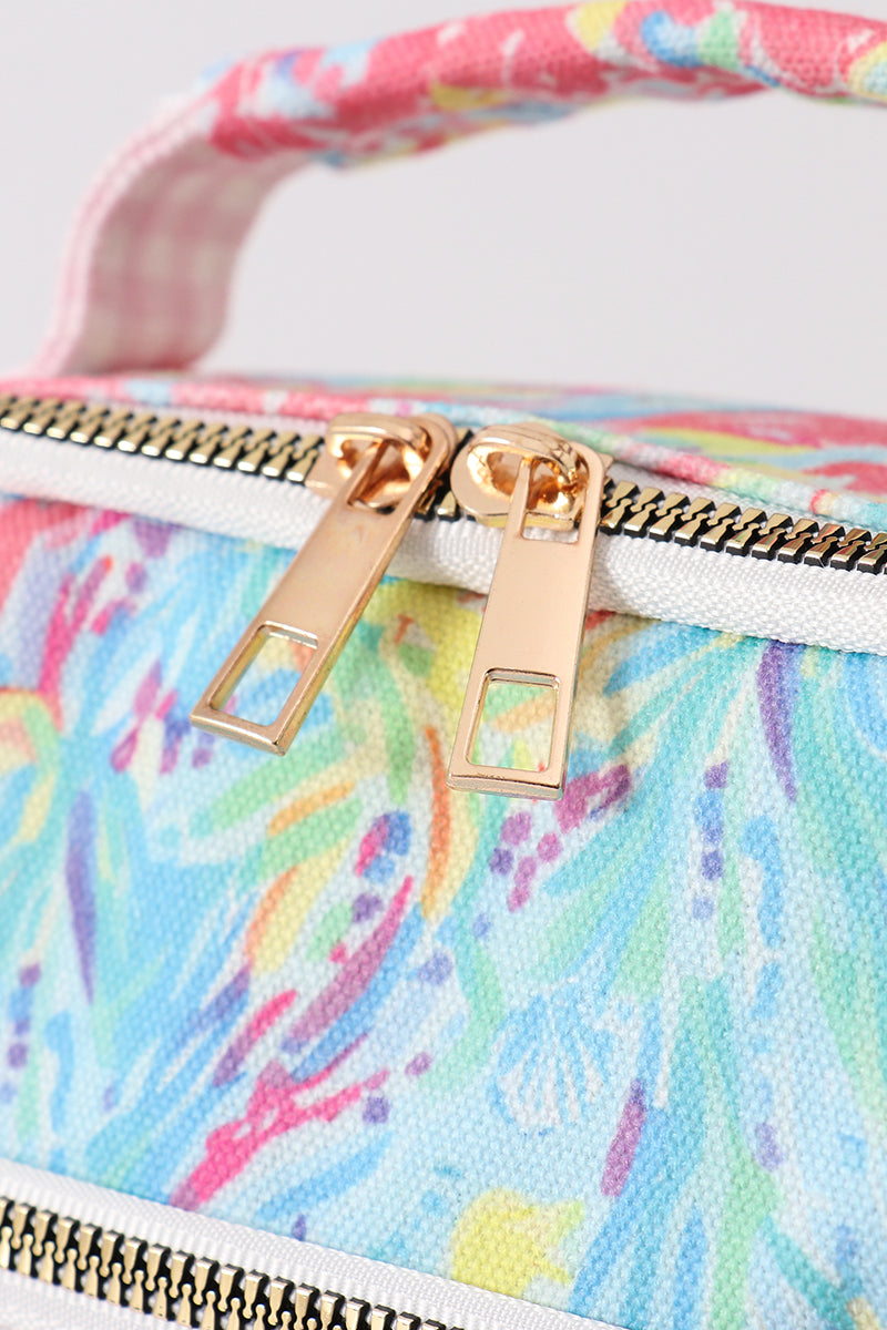 Green floral ruffle lunch bag - Ella Jane Lifestyle Boutique