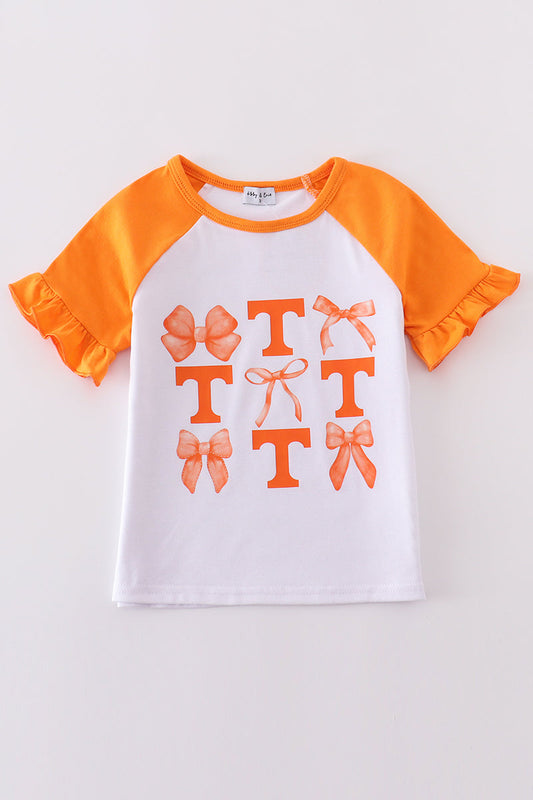 Tennessee bow print girl top - Ella Jane Lifestyle Boutique
