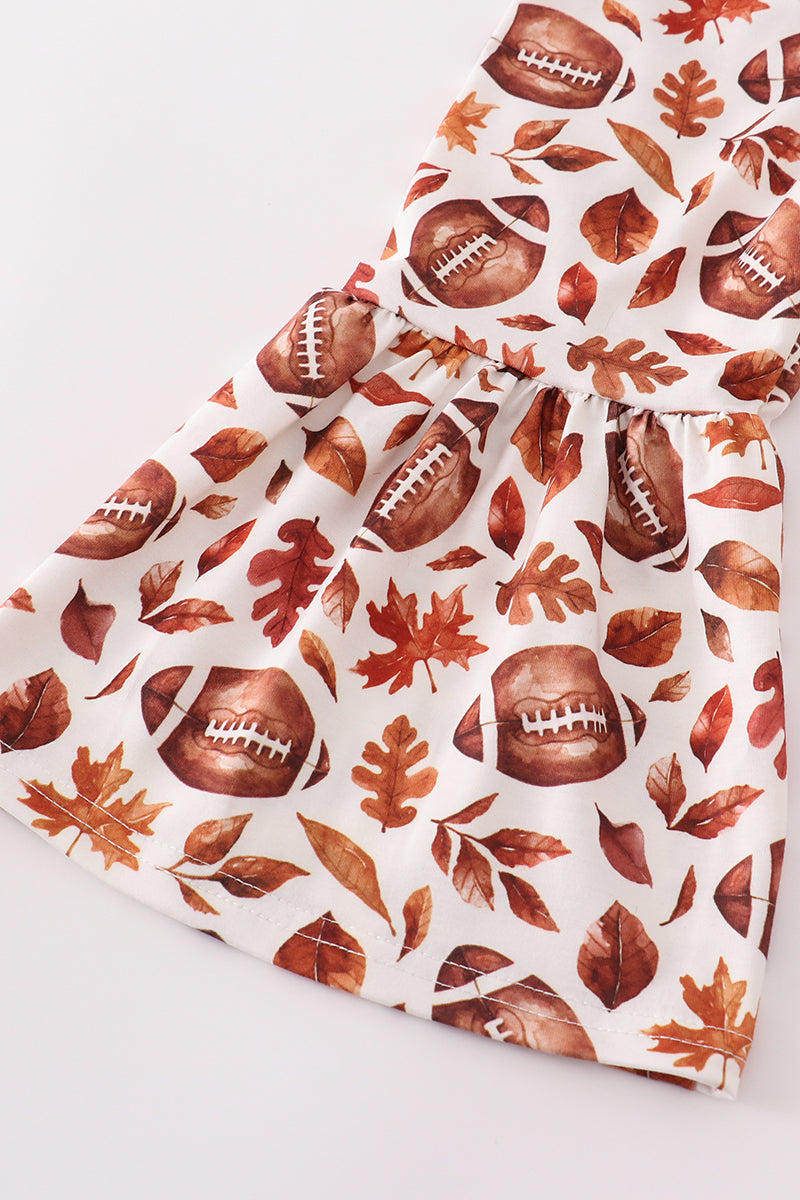 Fur vest football 3pc girl bell pants set - Ella Jane Lifestyle Boutique