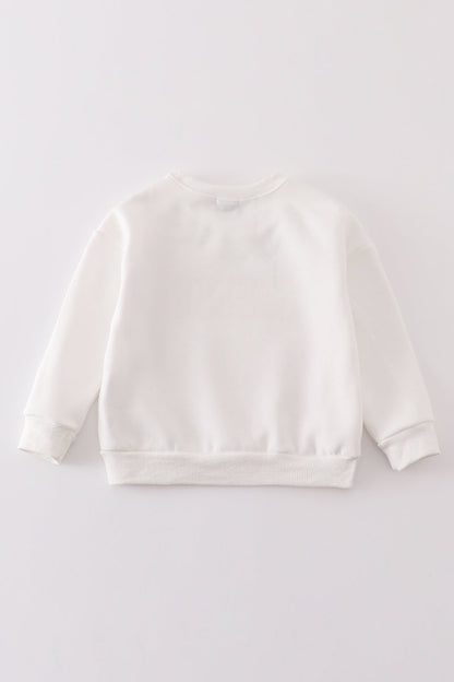 White MAMA&MINI applique fleece mom&me sweatshirt - Ella Jane Lifestyle Boutique