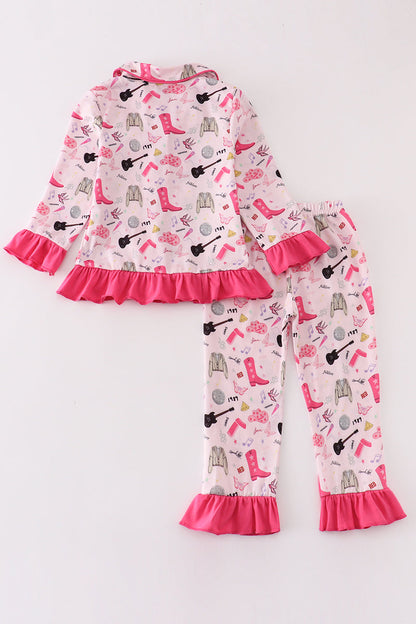 Magenta music fan mom&me pajamas set - Ella Jane Lifestyle Boutique
