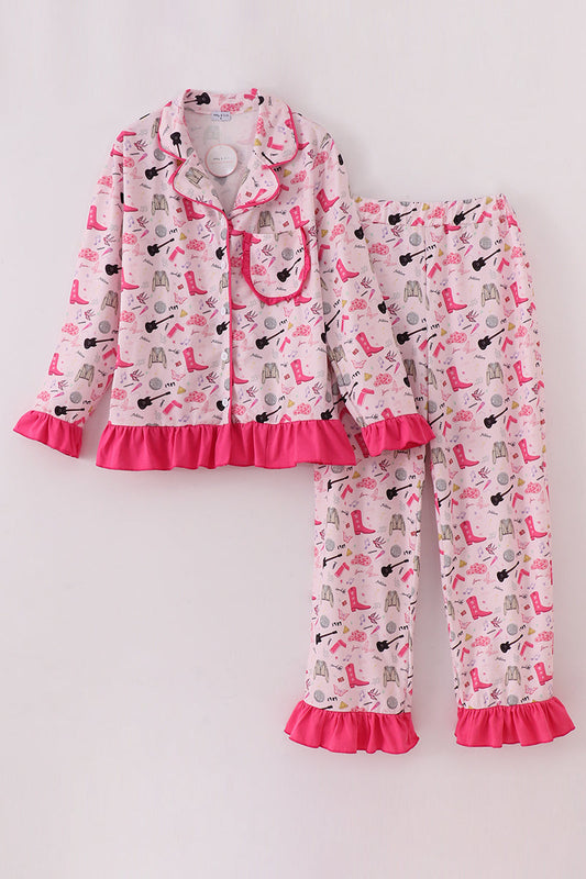 Magenta music fan mom&me pajamas set - Ella Jane Lifestyle Boutique