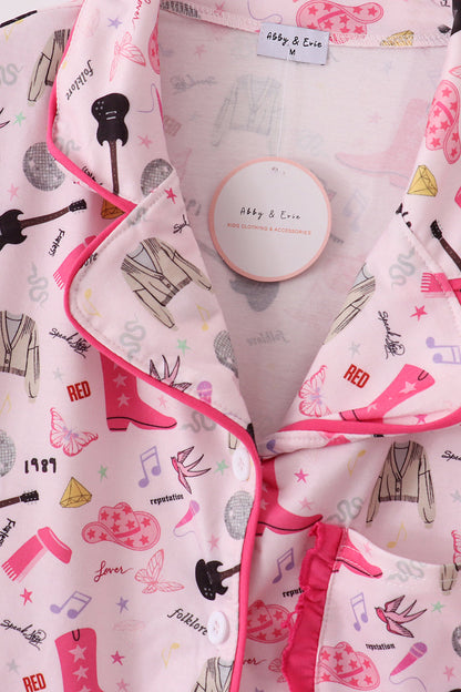 Magenta music fan mom&me pajamas set - Ella Jane Lifestyle Boutique