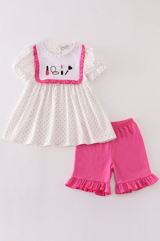 Rose makeup embroidery girl set - Ella Jane Lifestyle Boutique