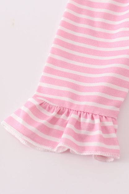 Valentine's day fire truck applique girl bloomer set - Ella Jane Lifestyle Boutique