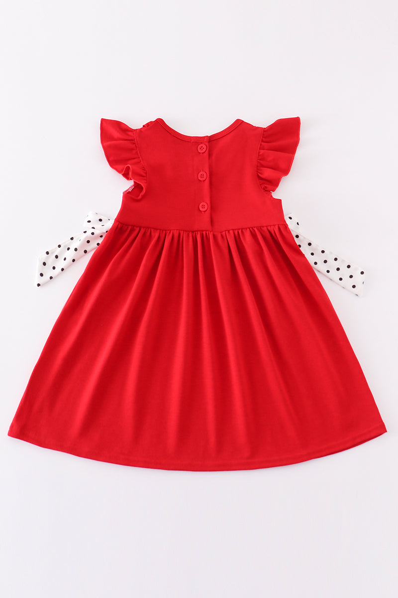 Red go dawgs embroidery dress - Ella Jane Lifestyle Boutique