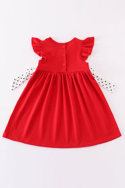 Red go dawgs embroidery dress - Ella Jane Lifestyle Boutique