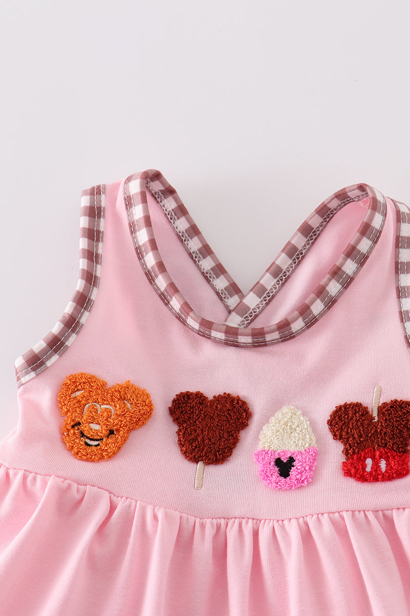 Pink character ice cream french knot girl bloomer set - Ella Jane Lifestyle Boutique
