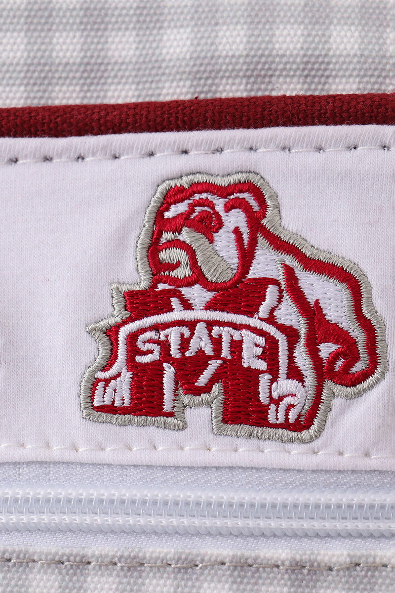 Mississippi state bulldogs embroidery girl schoolbag