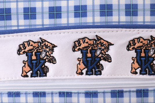 Mochila escolar bordada de los Kentucky Wildcats azules para niña