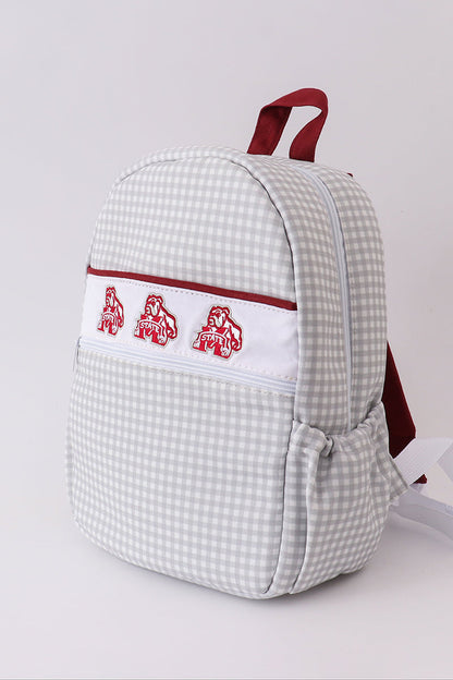 Mississippi state bulldogs embroidery boy schoolbag