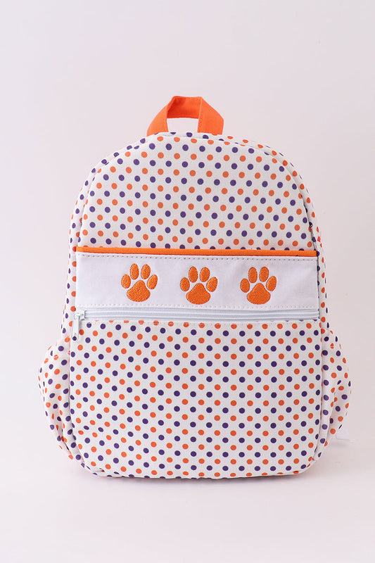 Mochila escolar con bordados de la Universidad de Clemson para niño