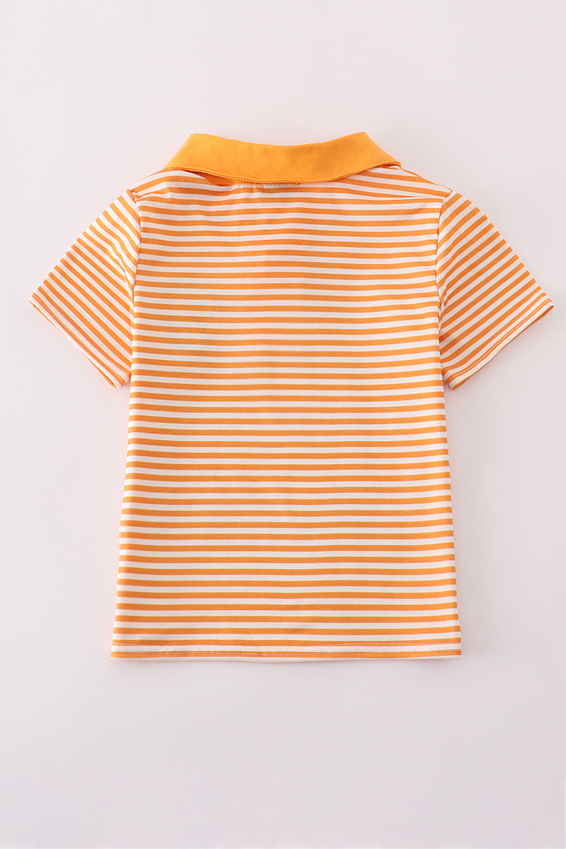 Camisa naranja de rayas con apliques de Tennessee