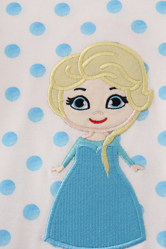 Pelele con apliques de personaje azul