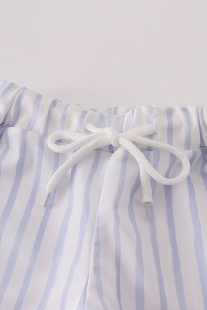 Blue stripe boy swimsuit UPF50+