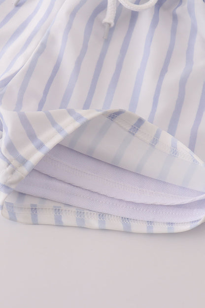 Blue stripe boy swimsuit UPF50+