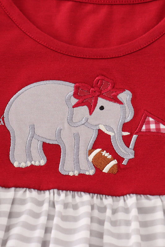 Alabama roll tide elephant applique stripe dress