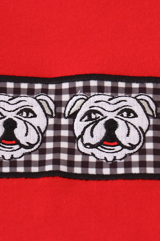 Georgia bulldog embroidery ruffle pants set