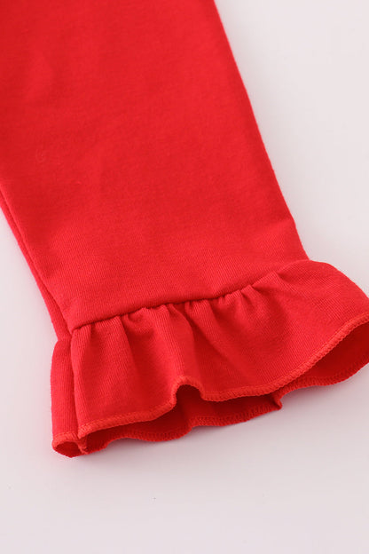 Georgia bulldog embroidery ruffle pants set
