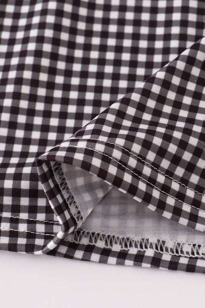 Georgia bulldog embroidery plaid bloomer set