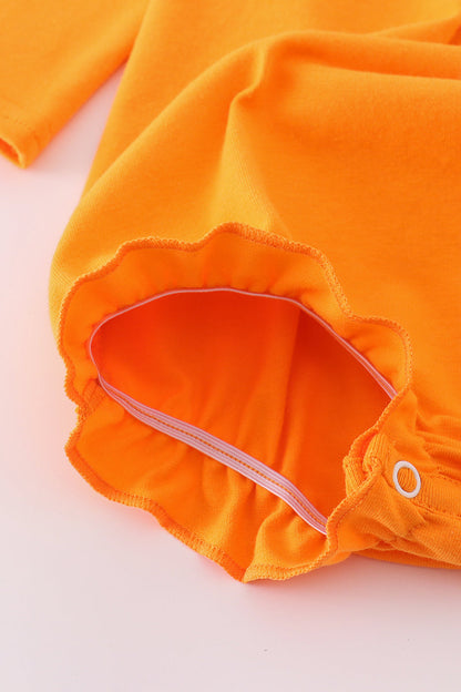 Orange Tennessee Go Vols Embroidery Baby Girl Bubble