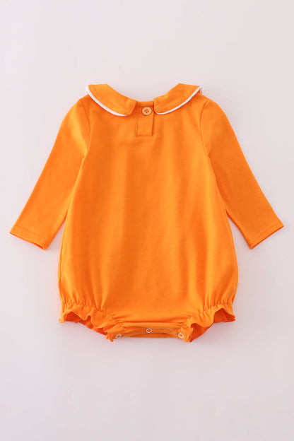 Orange Tennessee Go Vols Embroidery Baby Girl Bubble