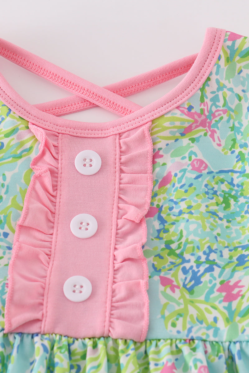 Meadow breeze print girl ruffle dress - Ella Jane Lifestyle Boutique