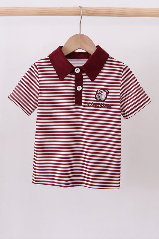 Blusa con rayas bordadas del estado de Mississippi Hail