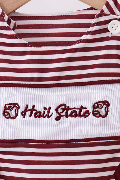 Jersey de rayas fruncidas de Mississippi State