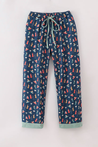 Pantalones de pijama para papá con estampado de la Natividad de la marina